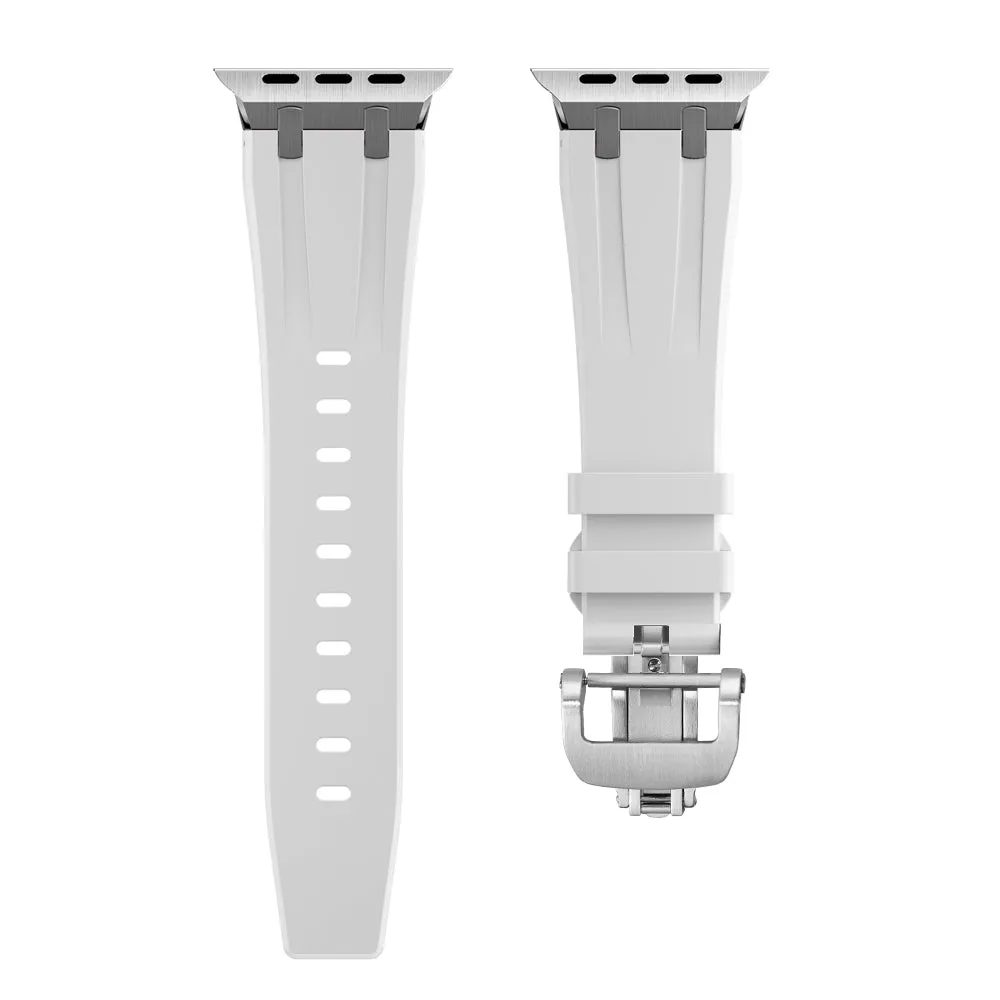 Fluororubber Band with Butterfly Buckle For Apple Watch