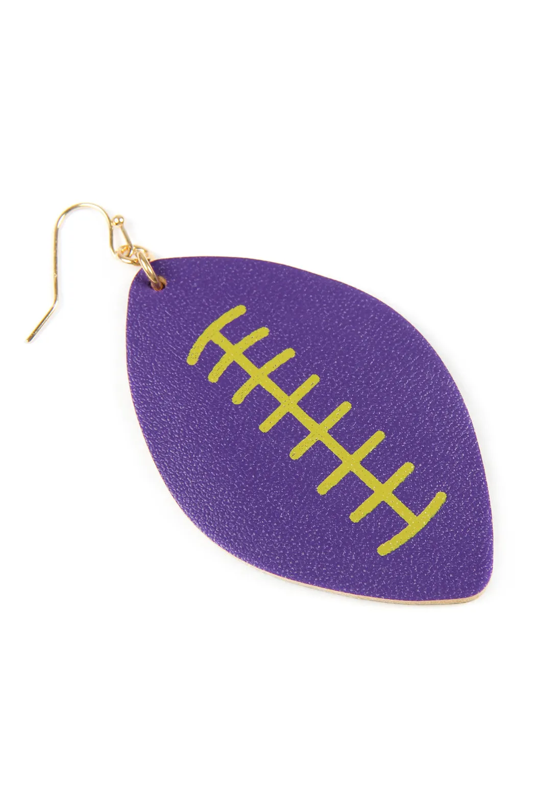 FOOTBALL SPORTS LEATHER EARRINGS