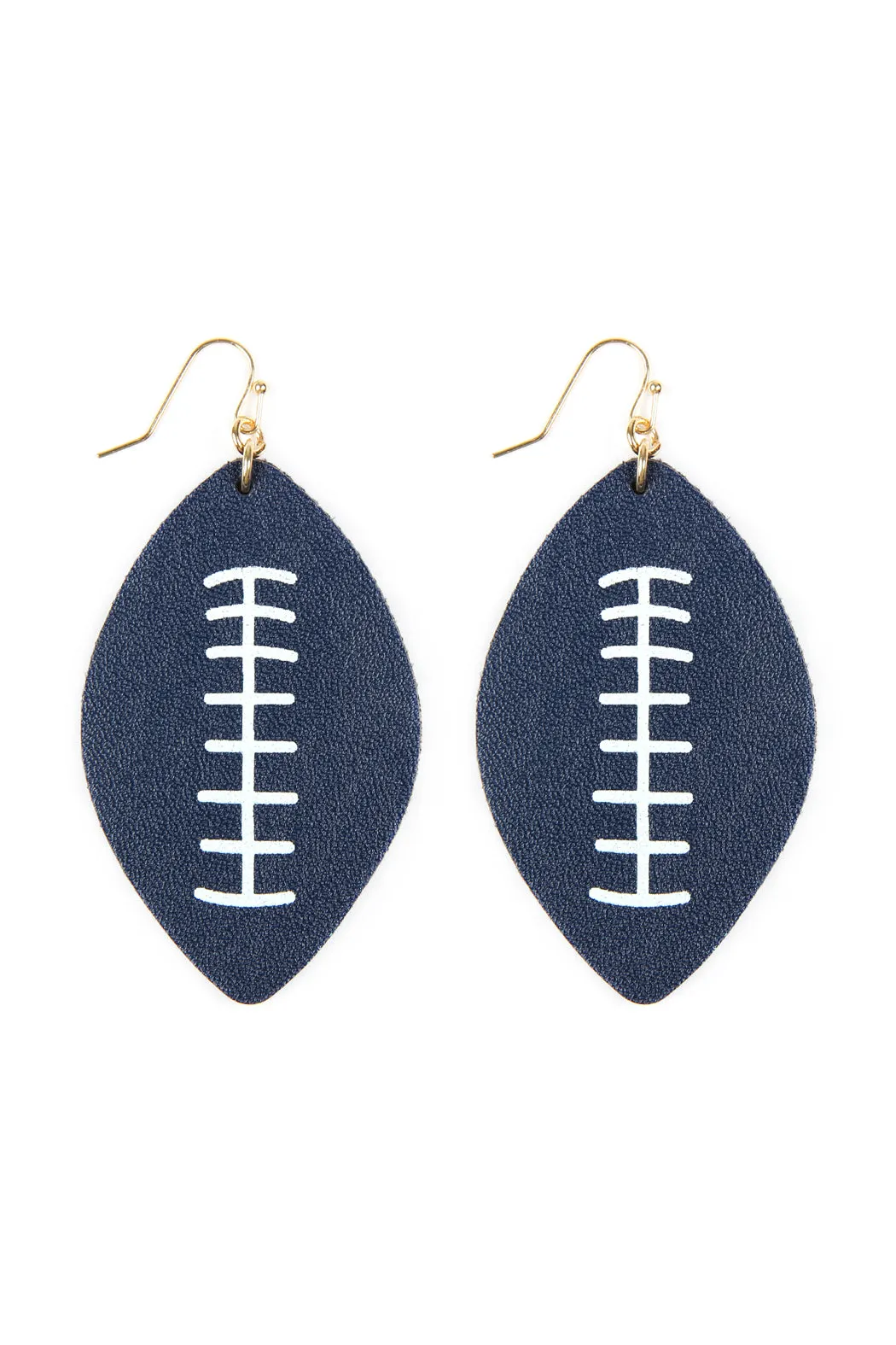 FOOTBALL SPORTS LEATHER EARRINGS