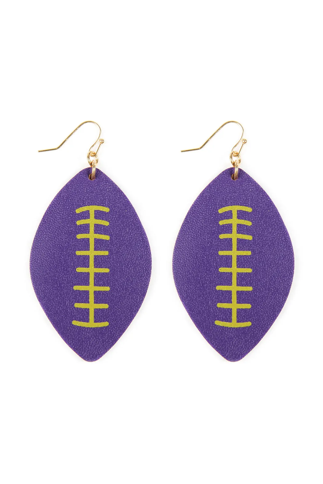 FOOTBALL SPORTS LEATHER EARRINGS