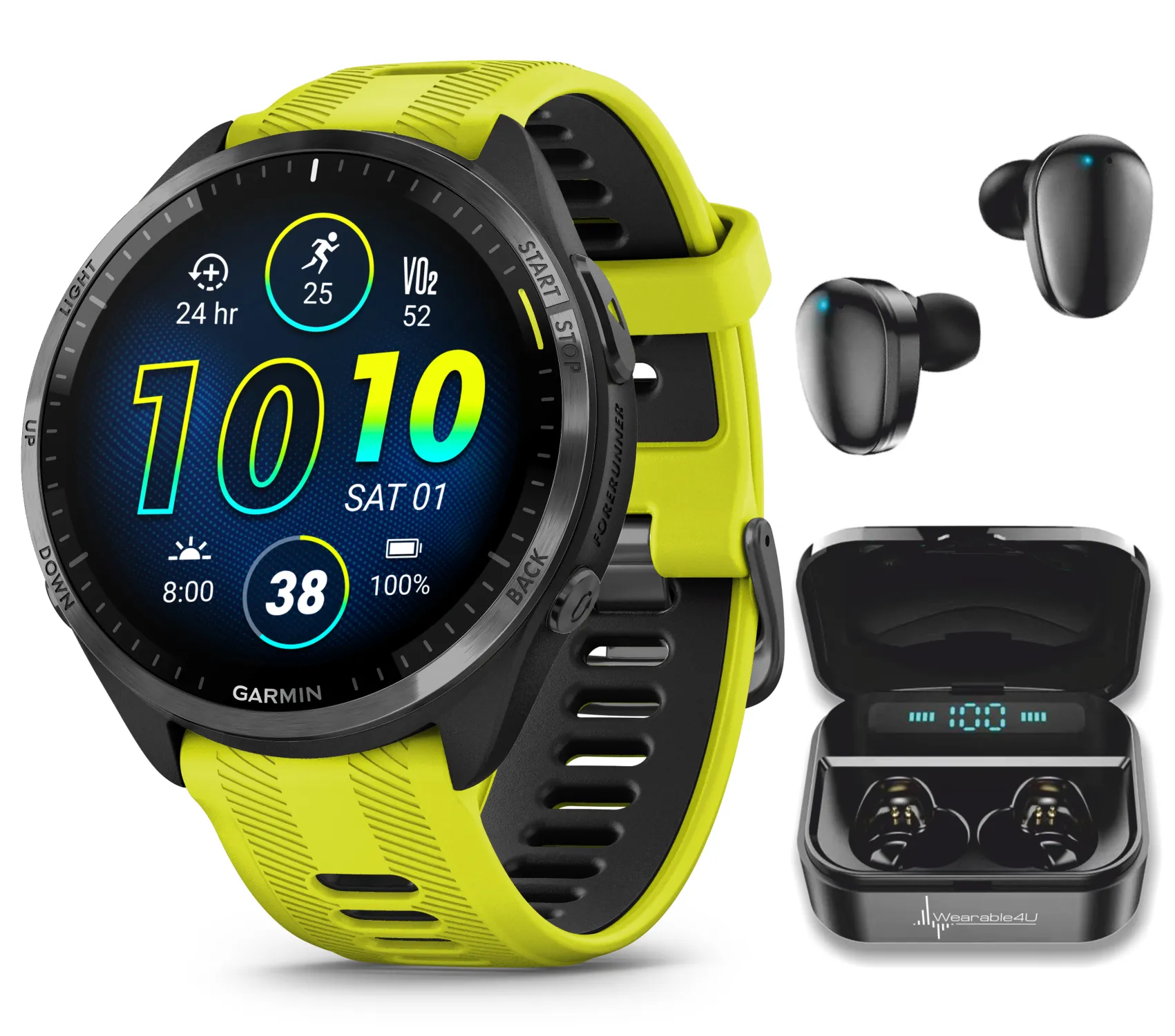 Forerunner 965 Premium GPS Running and Triathlon Titanium Smartwatch with AMOLED Touchscreen Display