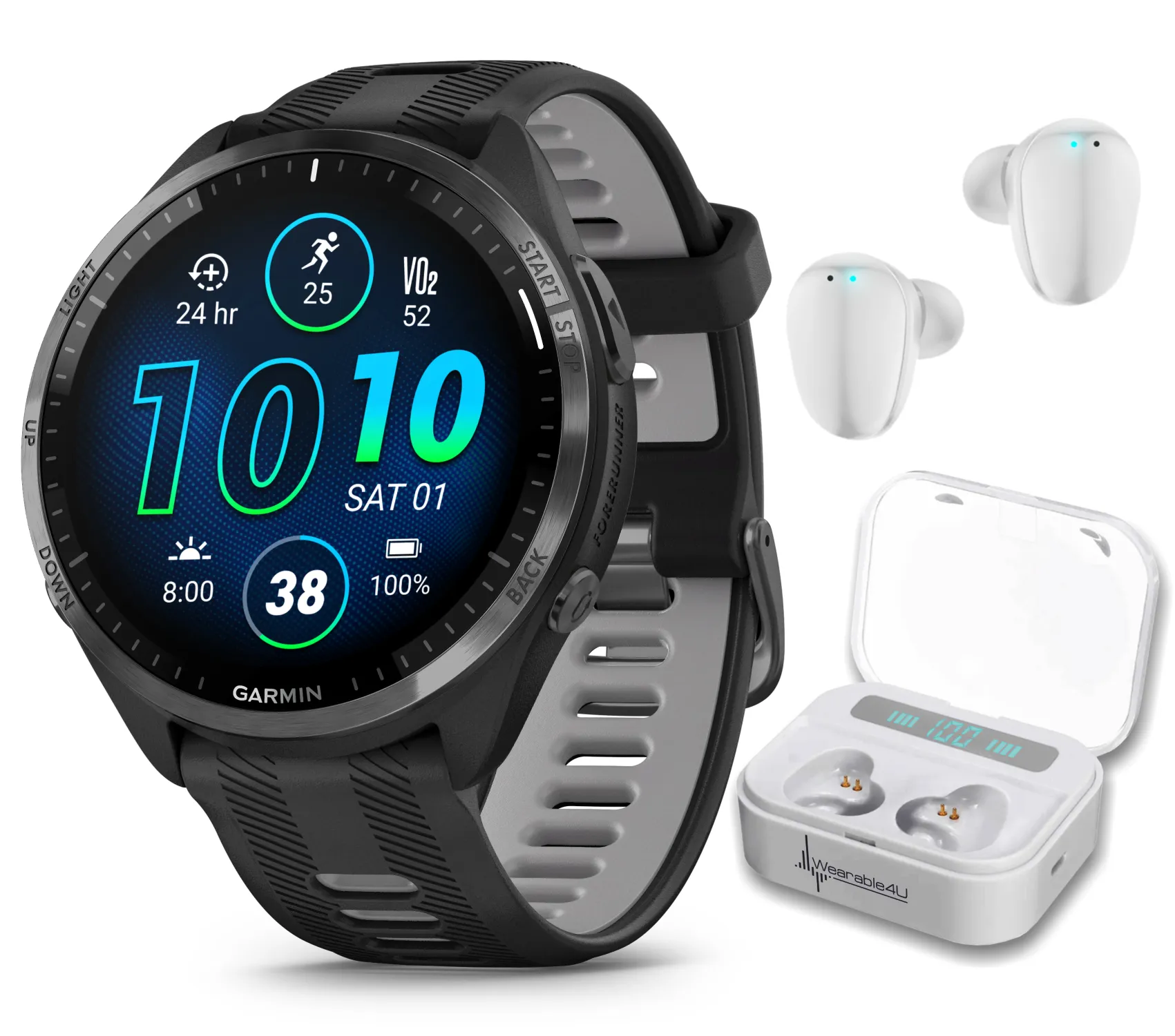 Forerunner 965 Premium GPS Running and Triathlon Titanium Smartwatch with AMOLED Touchscreen Display