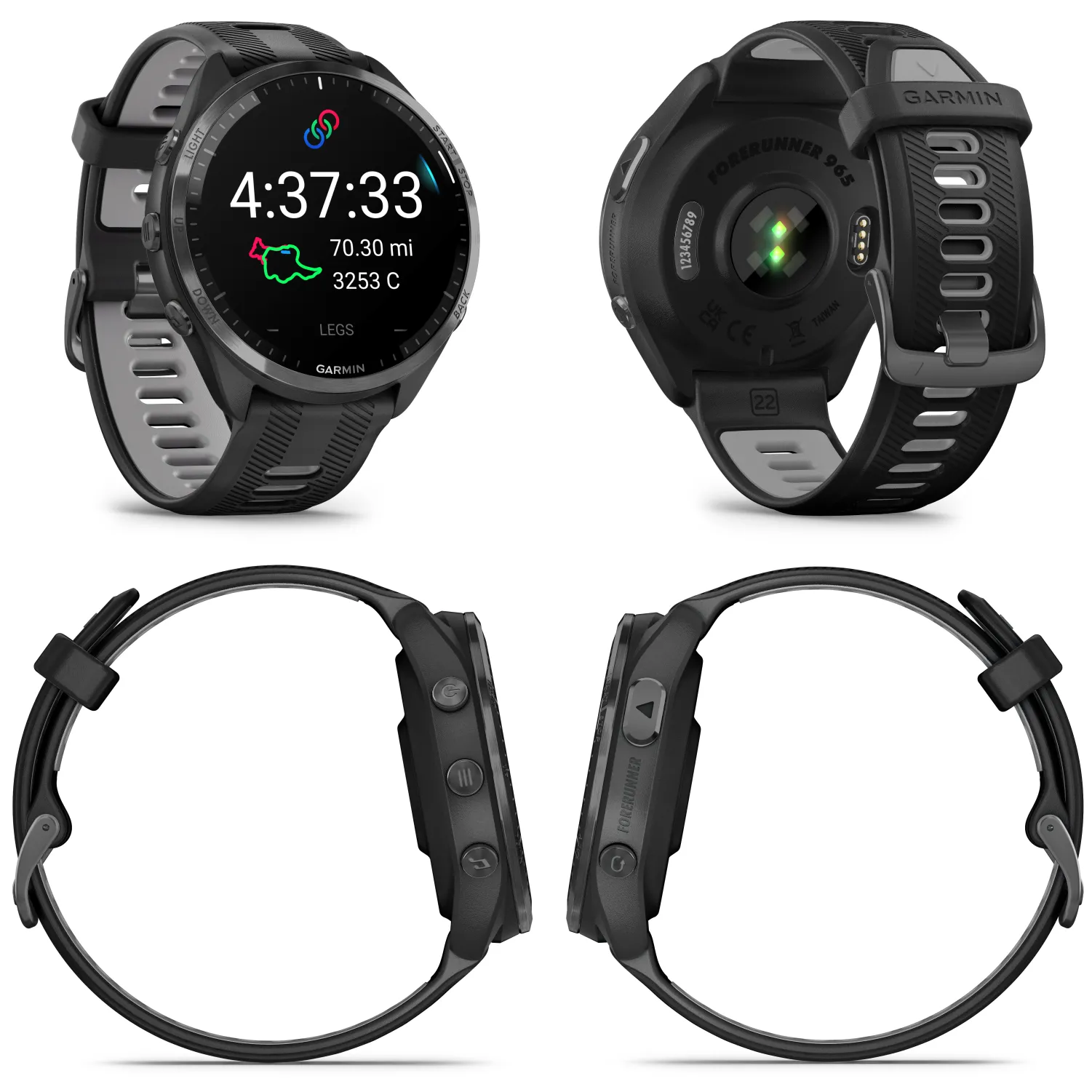 Forerunner 965 Premium GPS Running and Triathlon Titanium Smartwatch with AMOLED Touchscreen Display