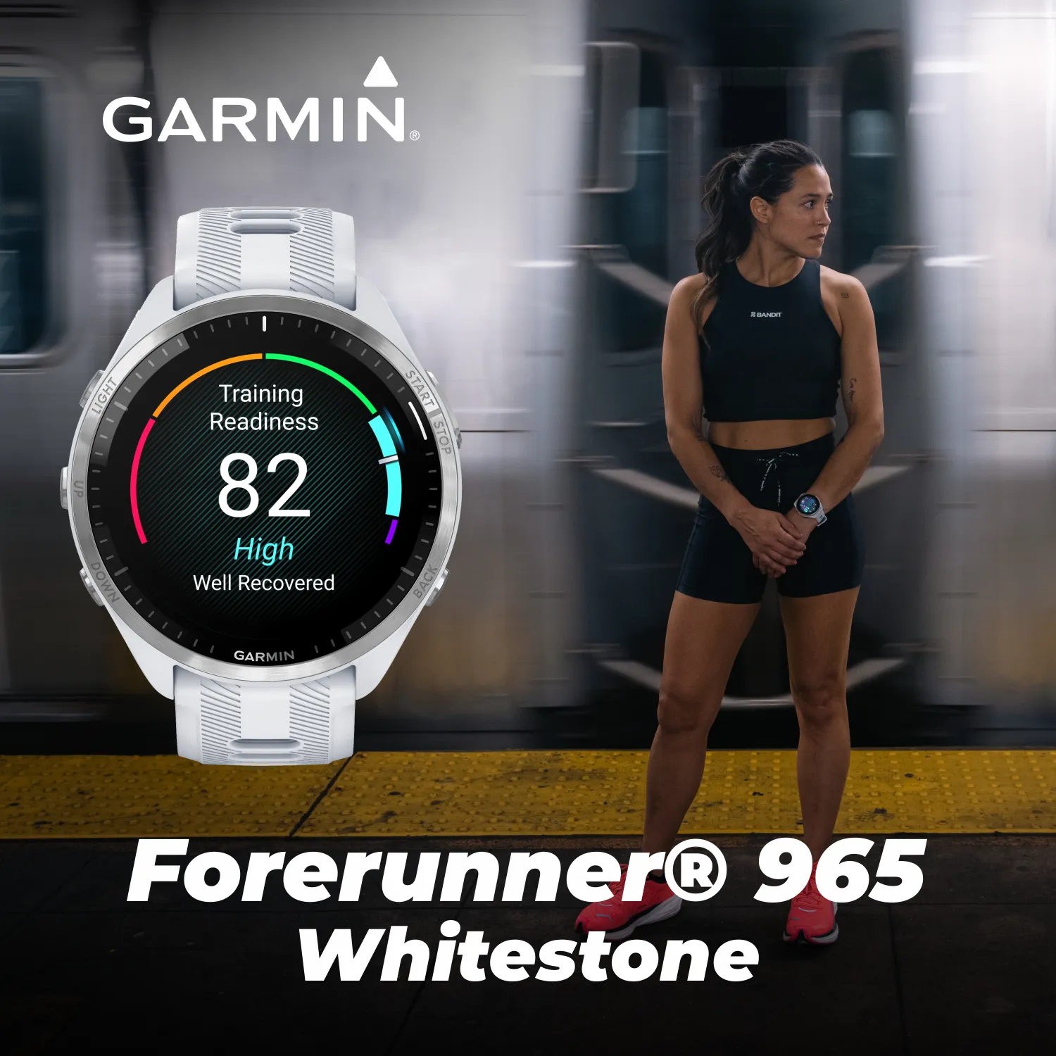 Forerunner 965 Premium GPS Running and Triathlon Titanium Smartwatch with AMOLED Touchscreen Display