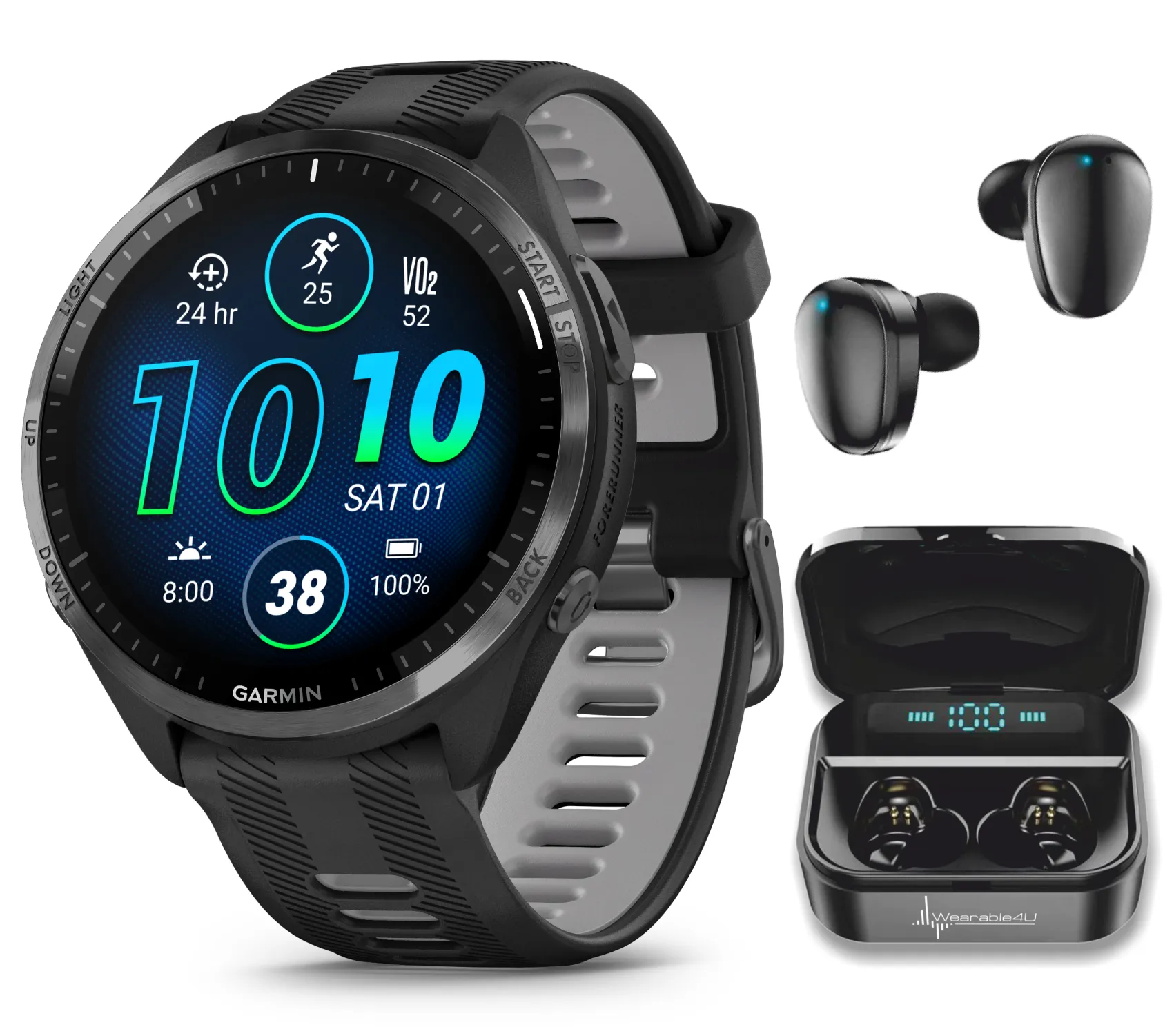 Forerunner 965 Premium GPS Running and Triathlon Titanium Smartwatch with AMOLED Touchscreen Display