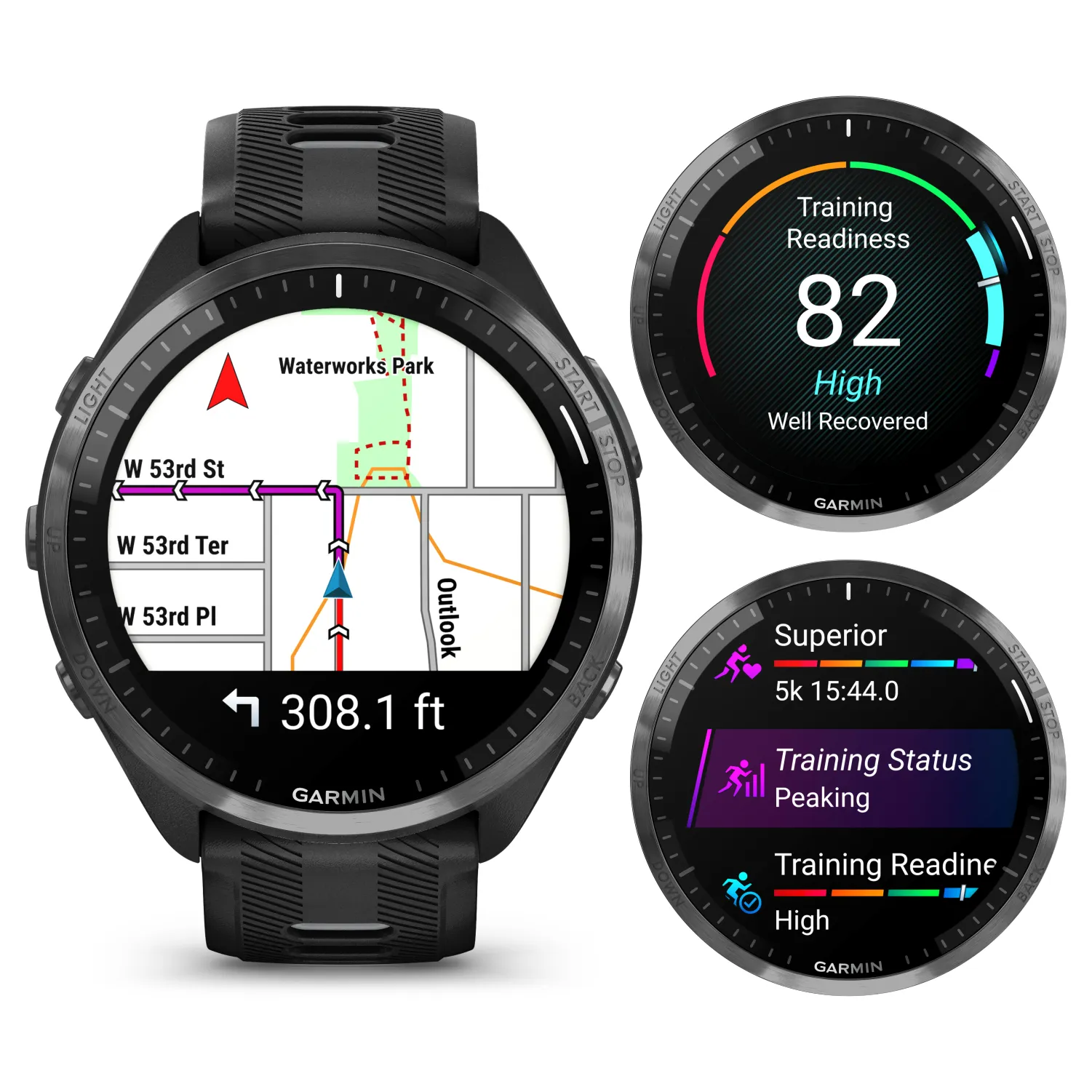 Forerunner 965 Premium GPS Running and Triathlon Titanium Smartwatch with AMOLED Touchscreen Display