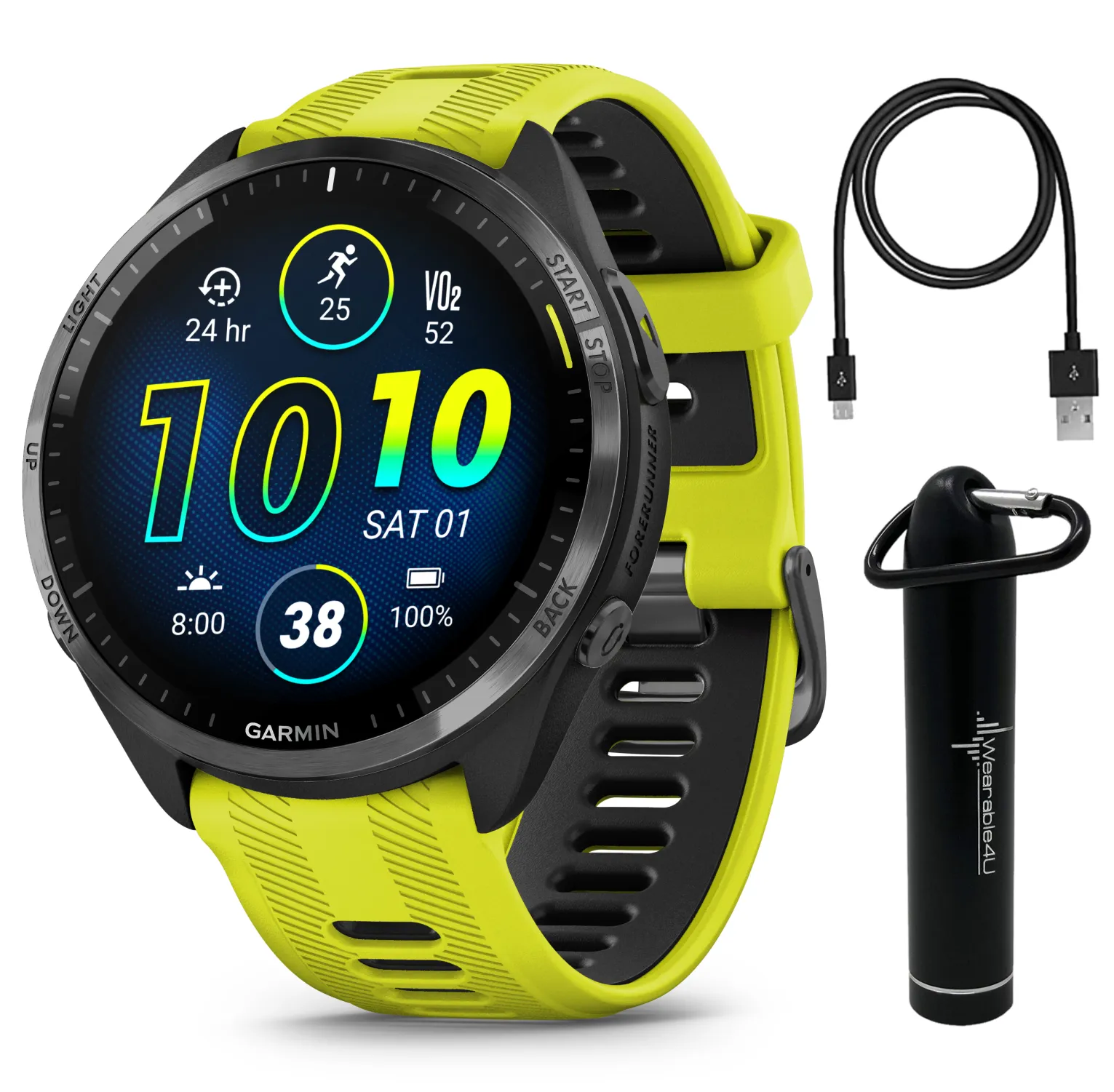 Forerunner 965 Premium GPS Running and Triathlon Titanium Smartwatch with AMOLED Touchscreen Display
