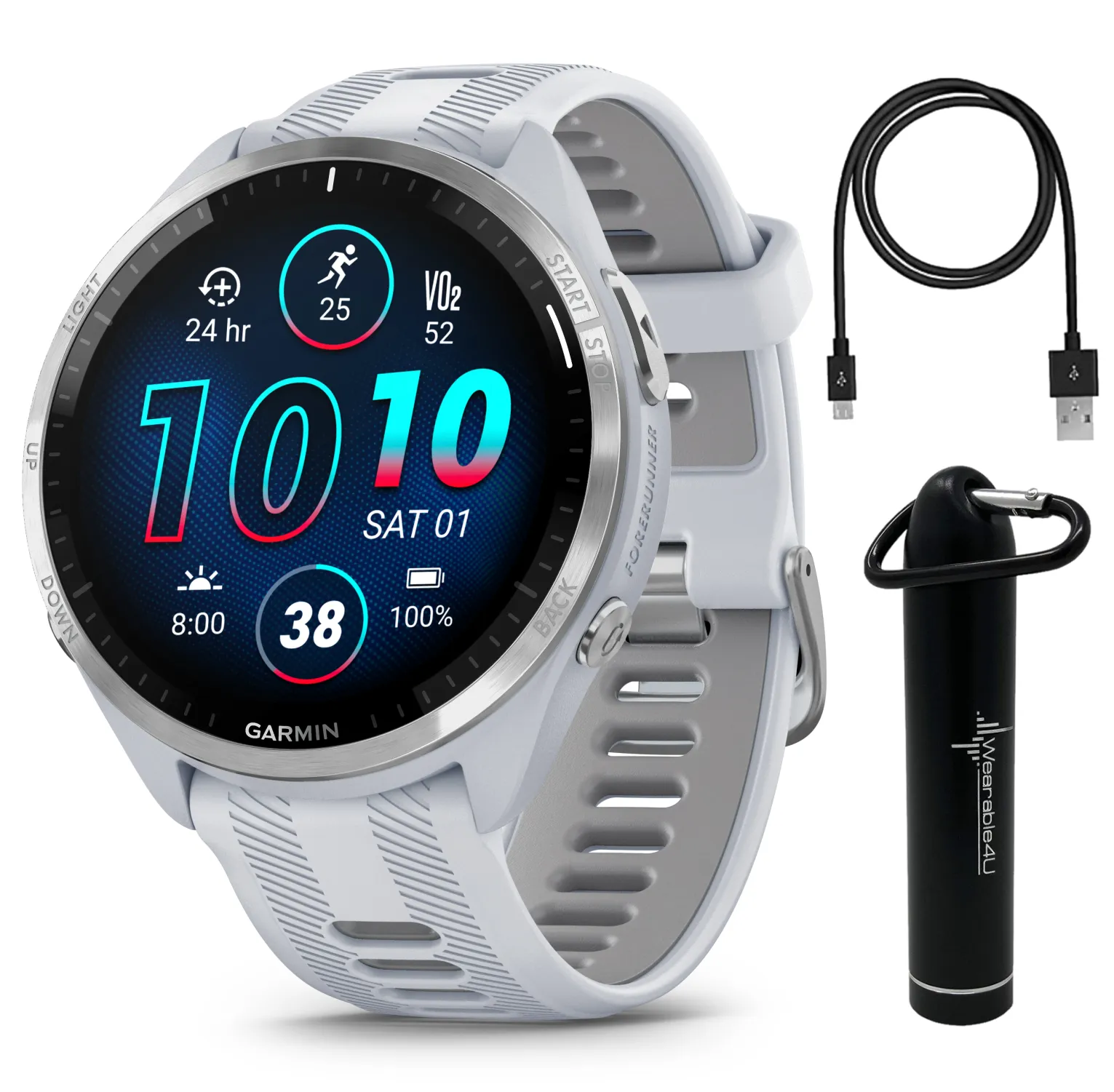 Forerunner 965 Premium GPS Running and Triathlon Titanium Smartwatch with AMOLED Touchscreen Display