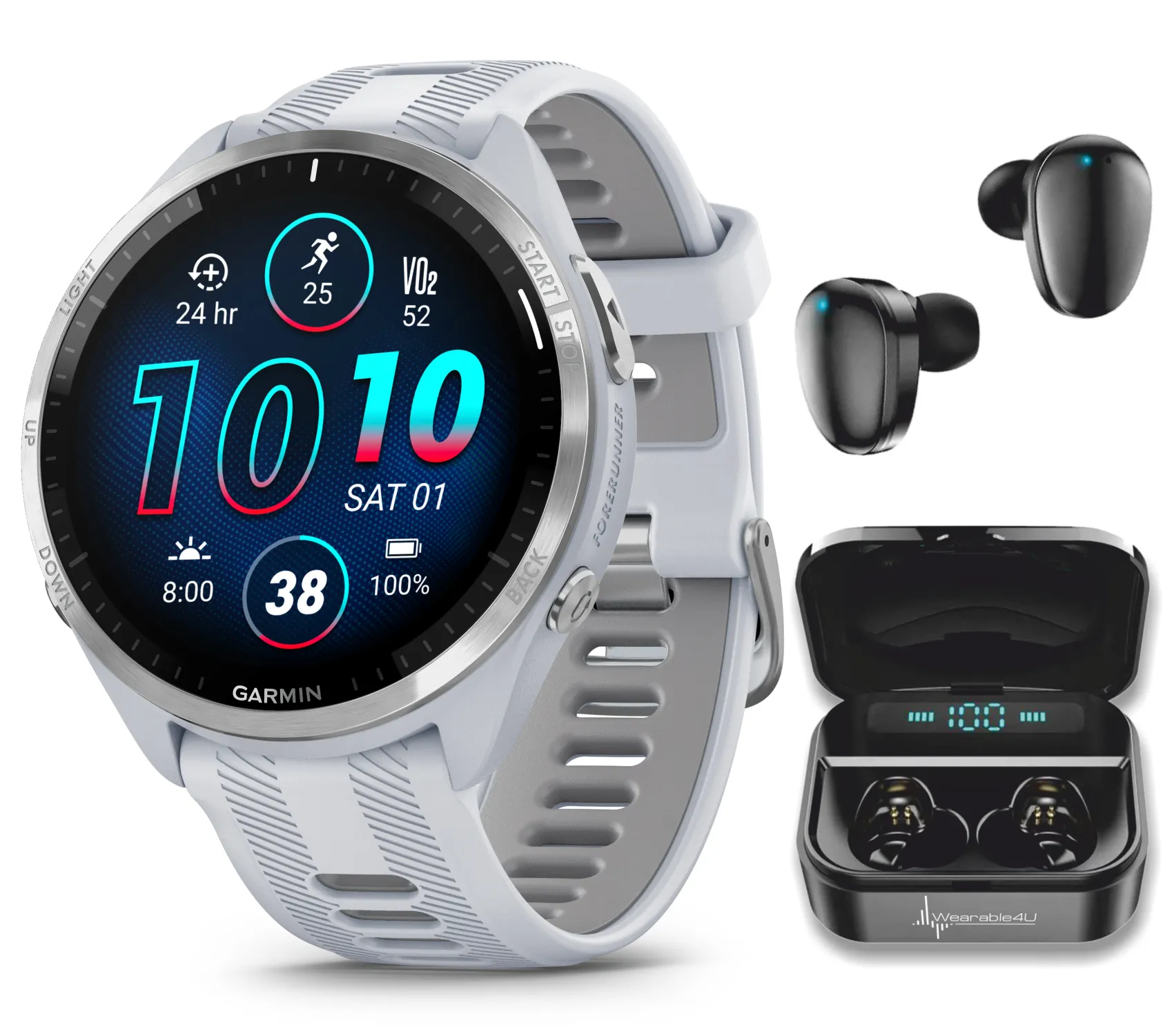 Forerunner 965 Premium GPS Running and Triathlon Titanium Smartwatch with AMOLED Touchscreen Display