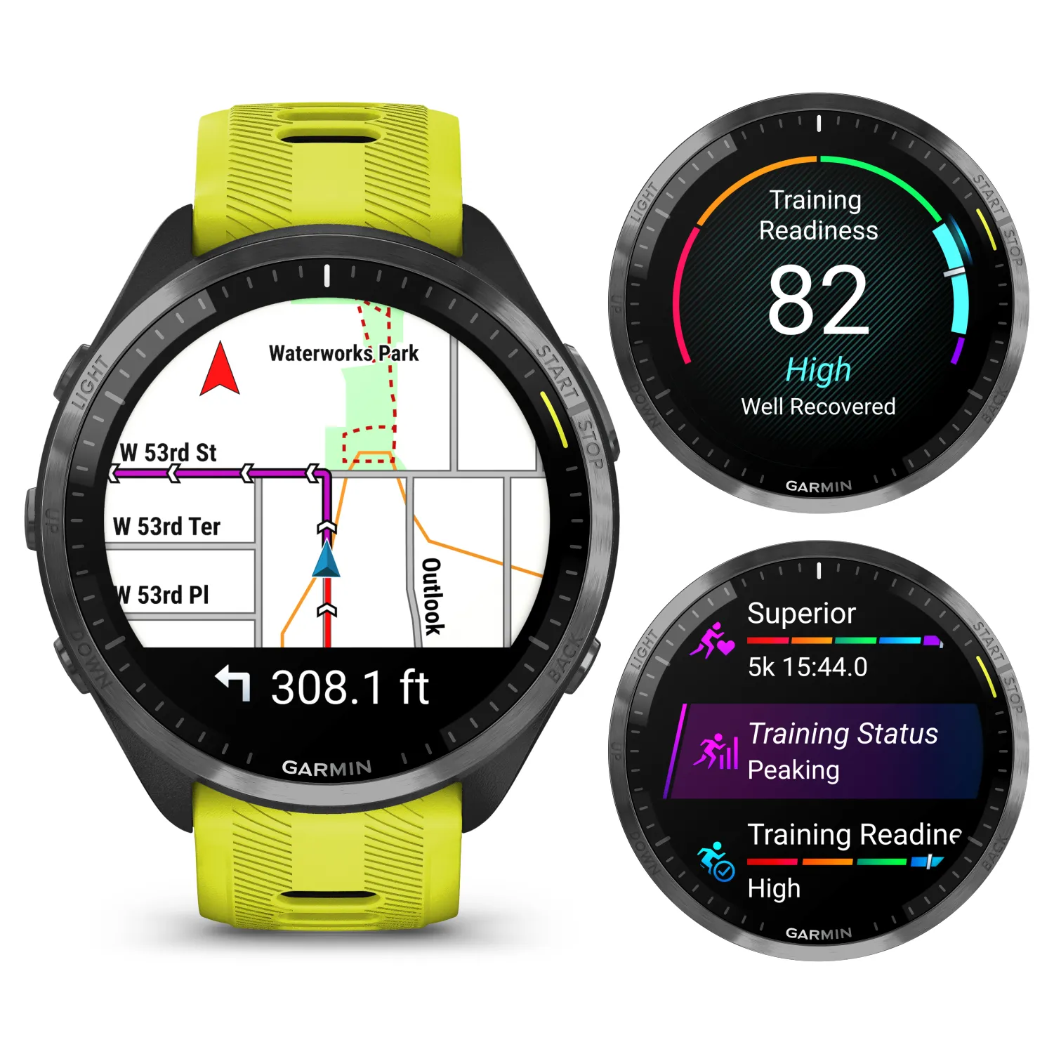 Forerunner 965 Premium GPS Running and Triathlon Titanium Smartwatch with AMOLED Touchscreen Display