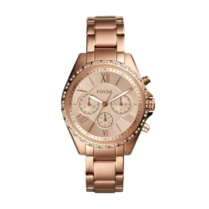 Fossil Analog Women's Watch Gold Plated Metal Bracelet - BQ3377