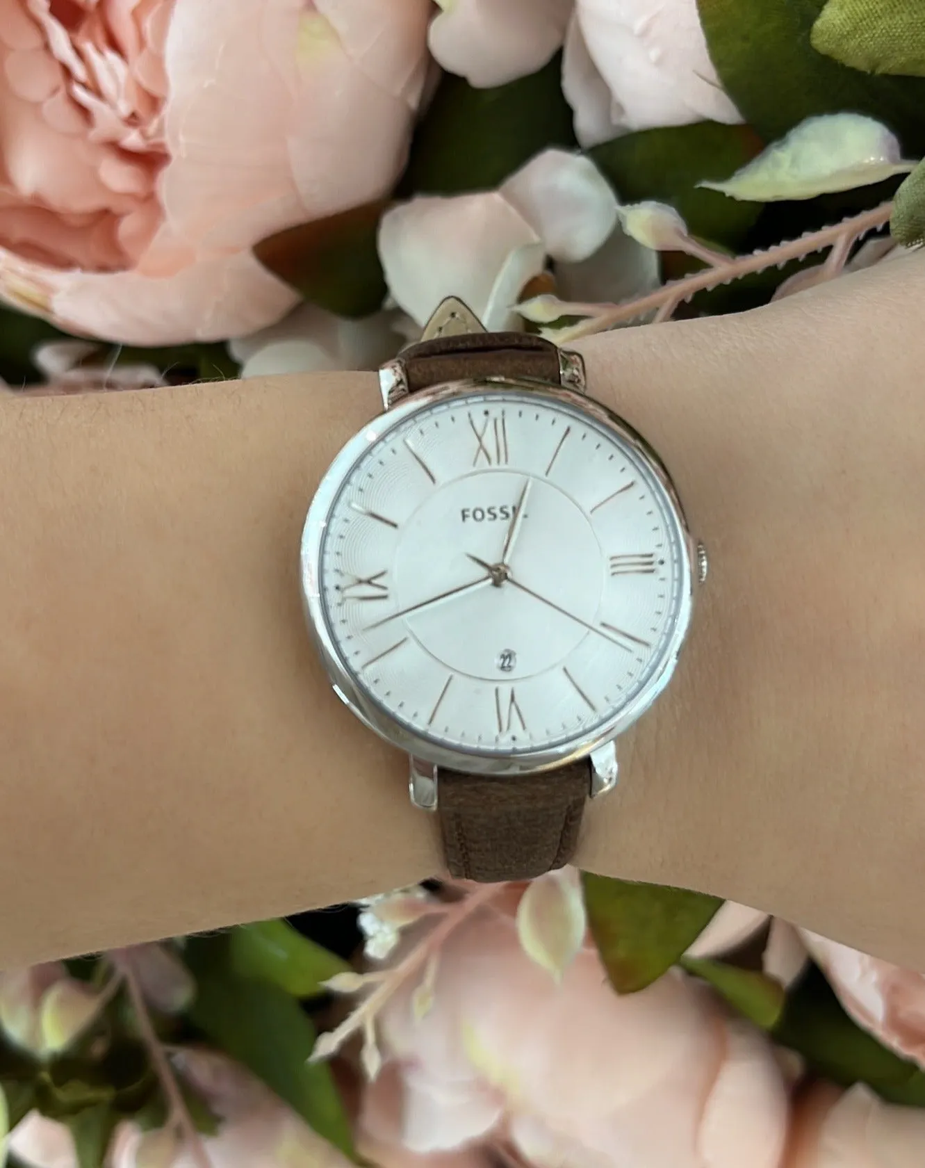 Fossil ES3708 Jacqueline 36mm Quartz Brown Leather Watch