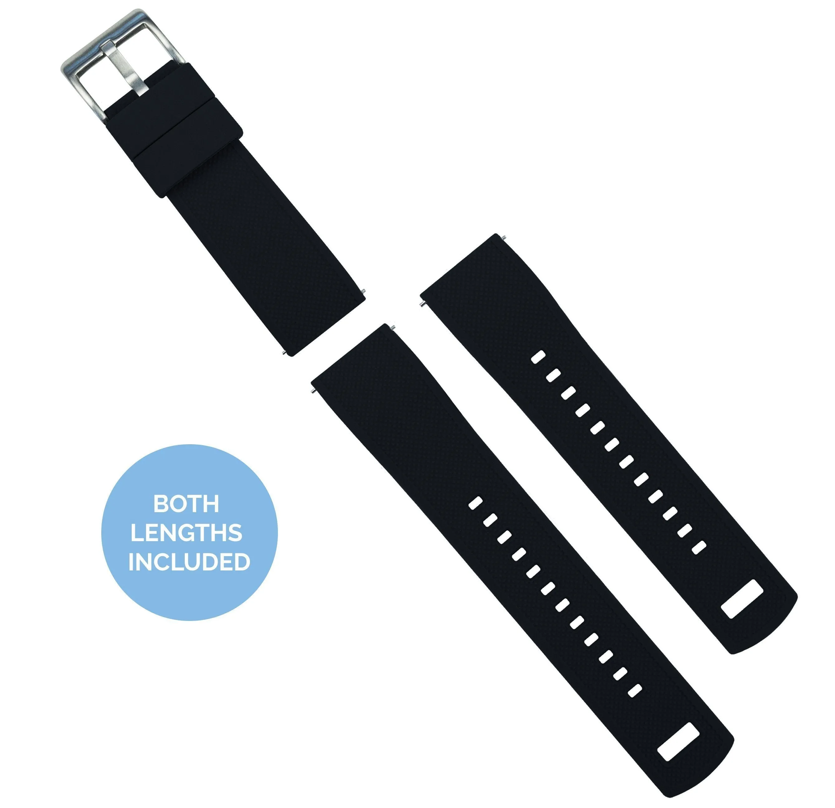 Fossil Q Elite Silicone Black Watch Band