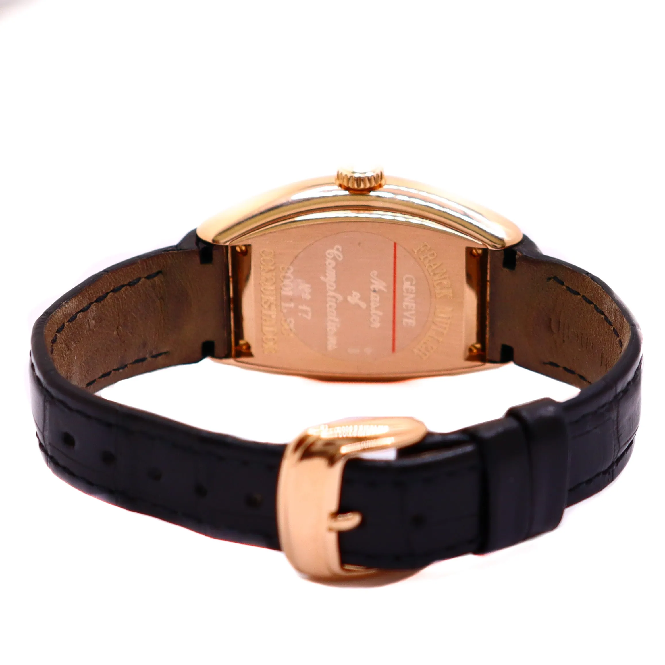Franck Muller Ladies Conquistador Rose Gold 33mm Black Dial Watch Ref #8001