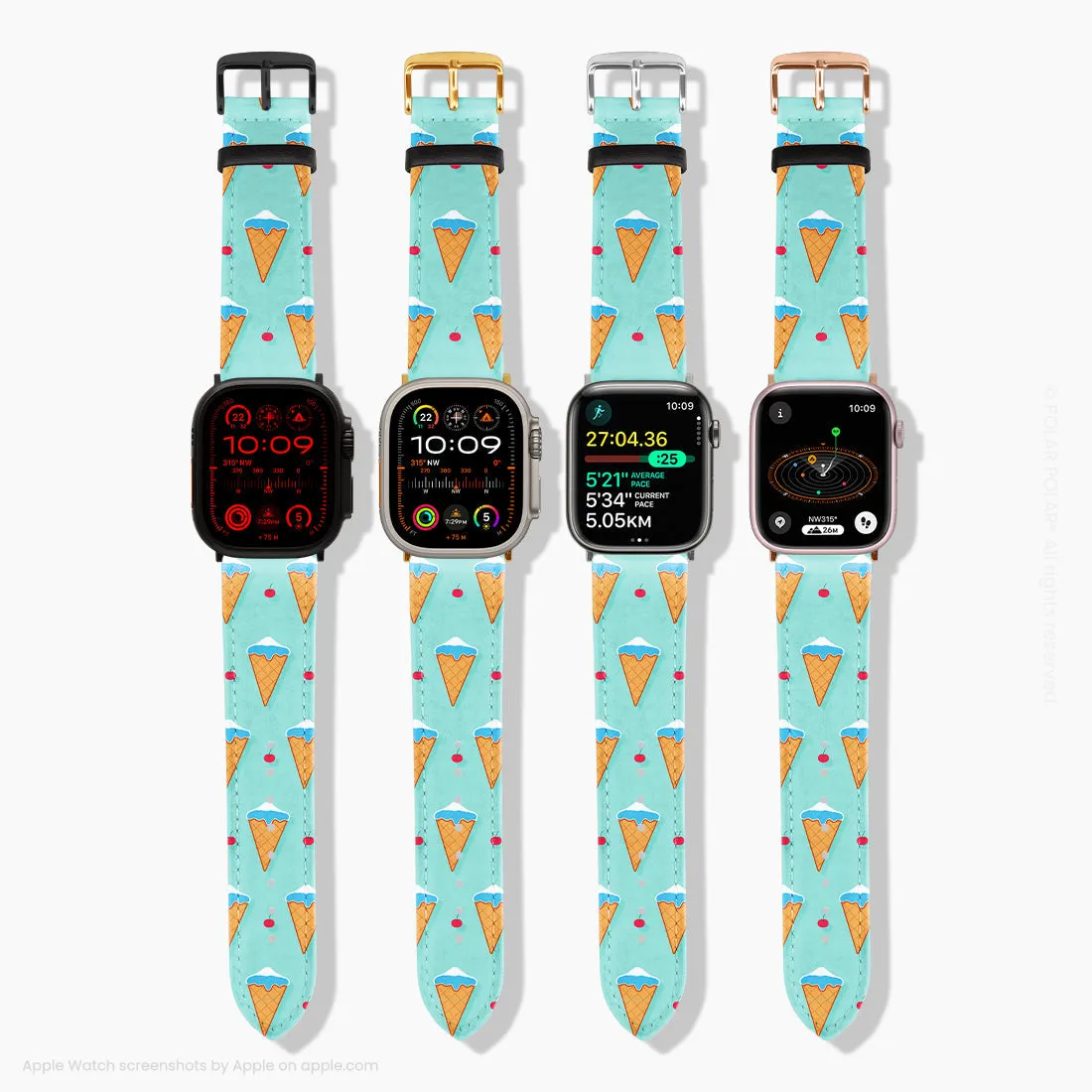 Fujisan Lake Blue Ice Cream - Apple Watch Band