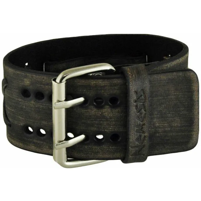 FXB256K Nemesis Unix square 3 d watch with Vintage leather cuff band