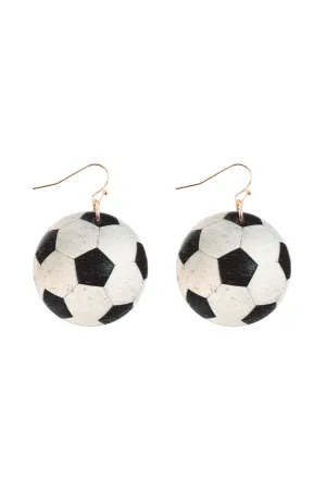GAMEDAY WOOD DANGLE FISH HOOK EARRINGS