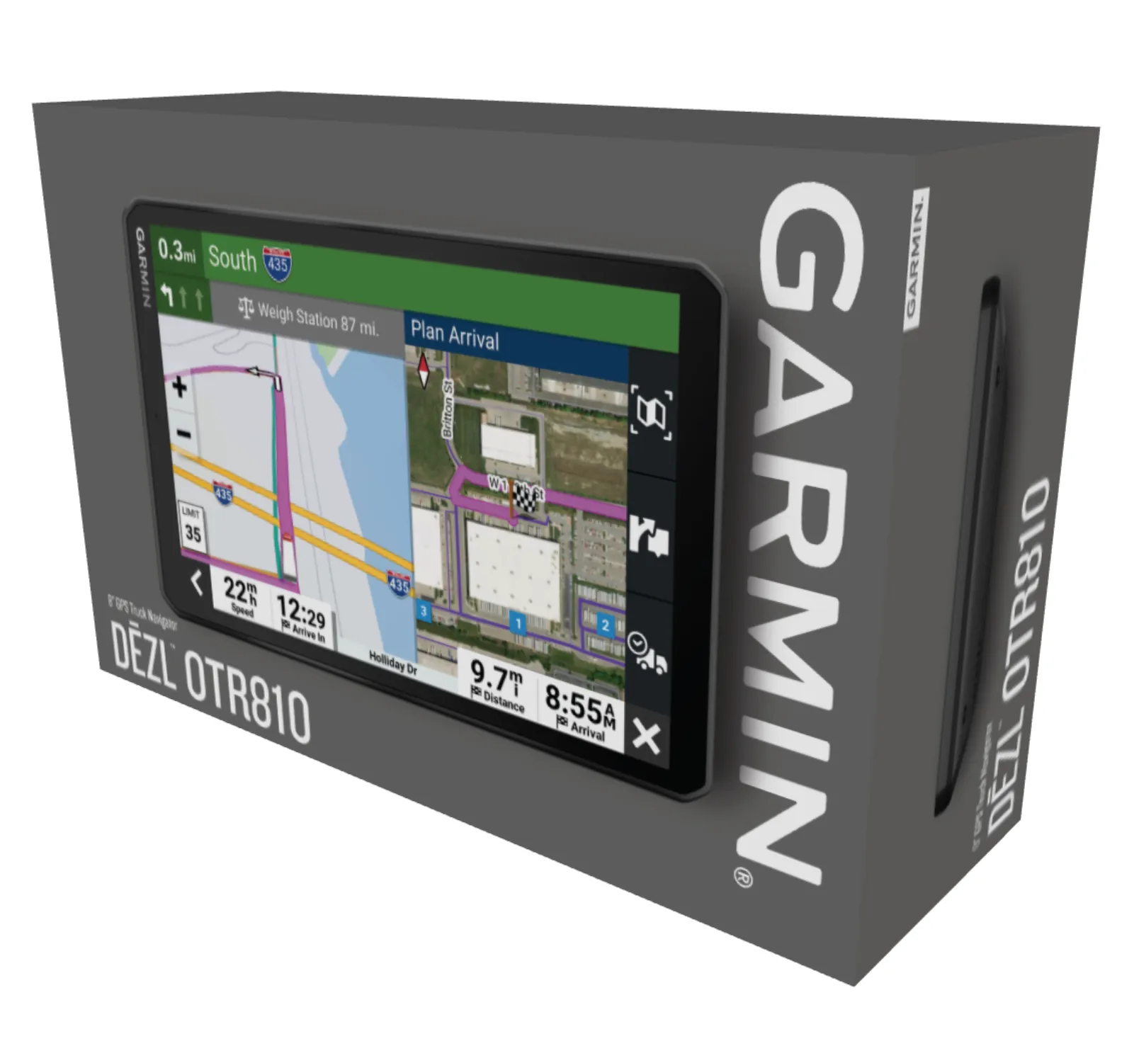 Garmin dezl Series Easy-to-Read GPS Truck Navigator with Wearable4U Bundle