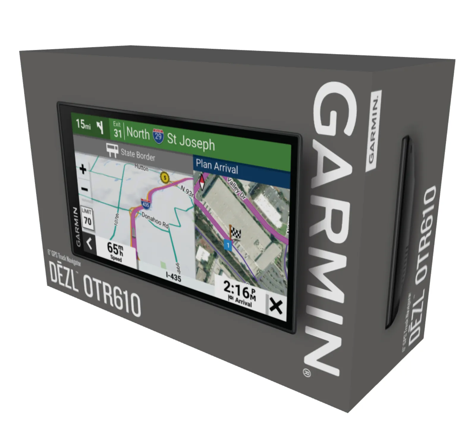 Garmin dezl Series Easy-to-Read GPS Truck Navigator with Wearable4U Bundle