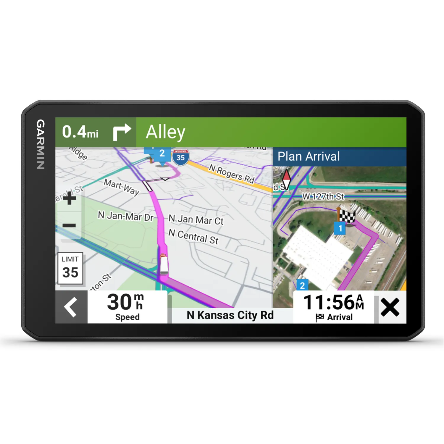 Garmin dezl Series Easy-to-Read GPS Truck Navigator with Wearable4U Bundle