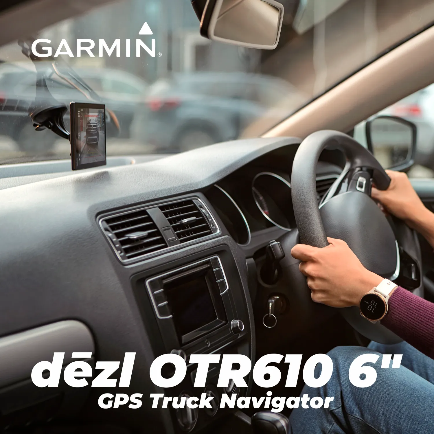 Garmin dezl Series Easy-to-Read GPS Truck Navigator with Wearable4U Bundle
