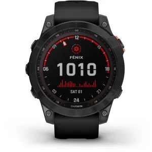 Garmin Fenix 7 Solar Watch - Slate Grey with Black Band