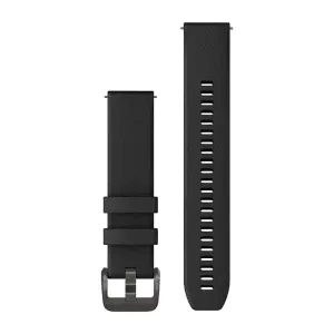 Garmin *Quick Release 20mm  - Black/ Gun Metal Silicone Band