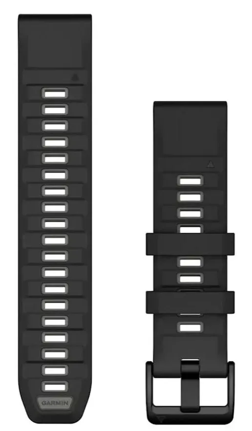Garmin QuickFit 22 Watch Bands Black/Pebble Gray Silicone (010-13392-00)