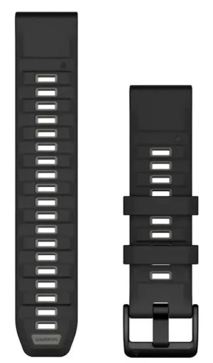 Garmin QuickFit 22 Watch Bands Black/Pebble Gray Silicone (010-13392-00)