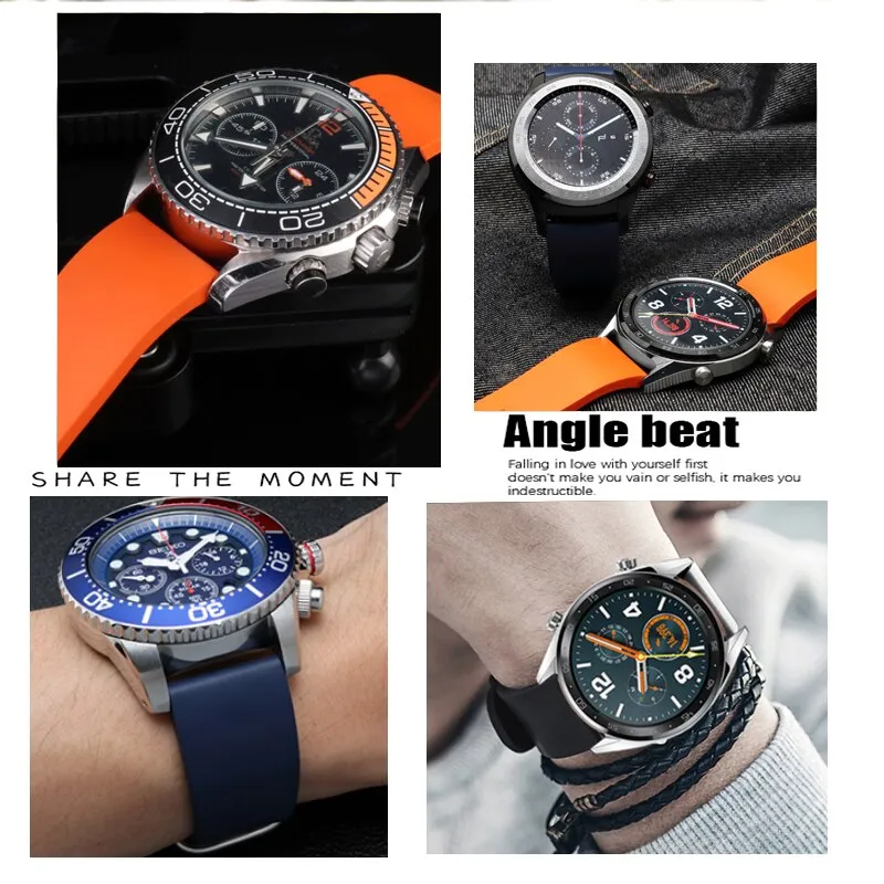 Genuine Fluorine Rubber Quick Release Watch Strap