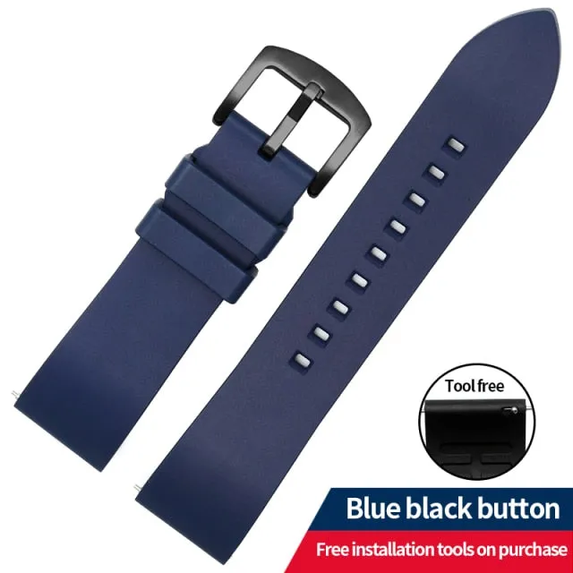 Genuine Fluorine Rubber Quick Release Watch Strap