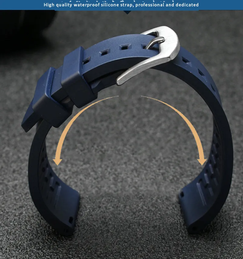 Genuine Fluorine Rubber Quick Release Watch Strap