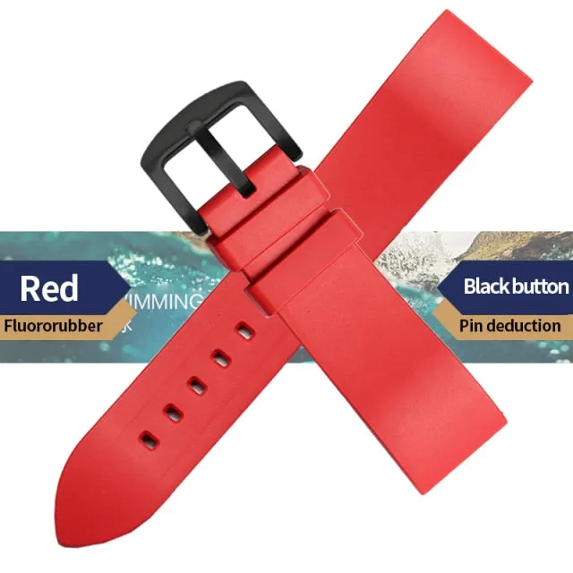 Genuine Fluorine Rubber Quick Release Watch Strap