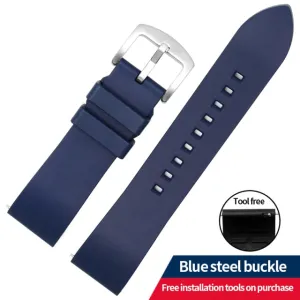 Genuine Fluorine Rubber Quick Release Watch Strap