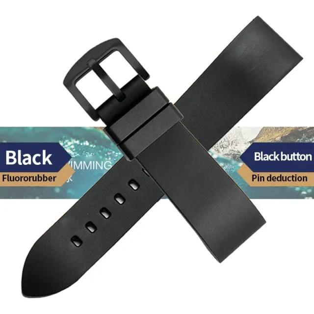 Genuine Fluorine Rubber Quick Release Watch Strap