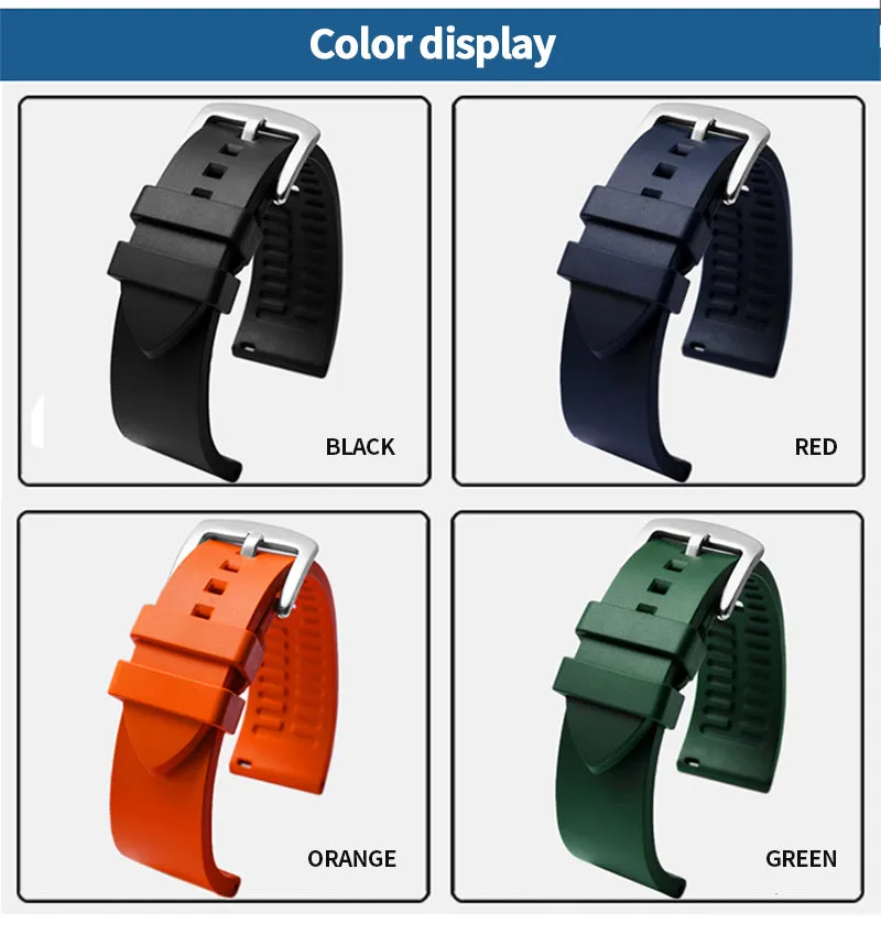 Genuine Fluorine Rubber Quick Release Watch Strap