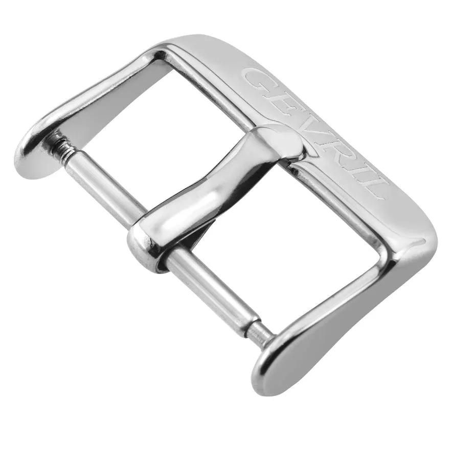 Gevril 20mm Polished Stainless Steel Tang Buckle