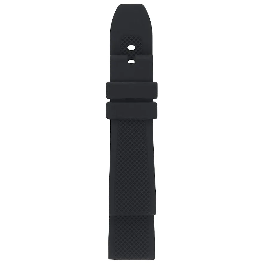 Gevril 22mm Black Rubber Strap