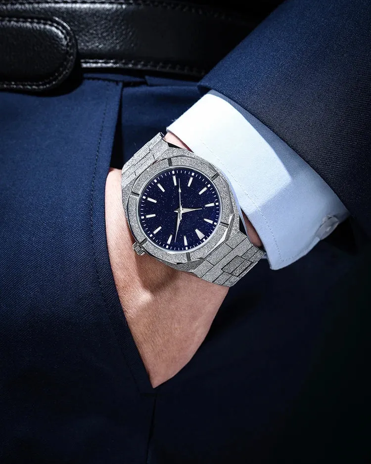 Glitter Star-Dust Minimalist Frosted Men Watch