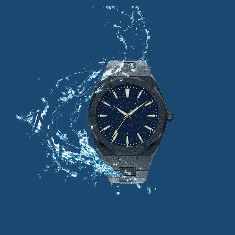 Glitter Star-Dust Minimalist Frosted Men Watch