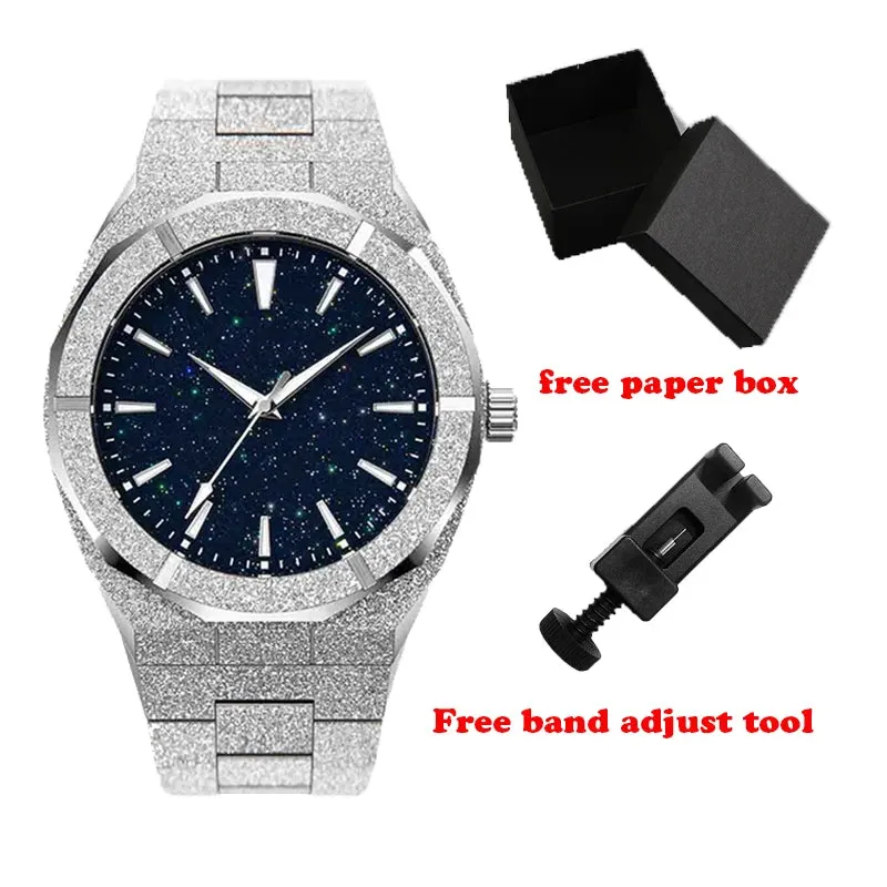 Glitter Star-Dust Minimalist Frosted Men Watch