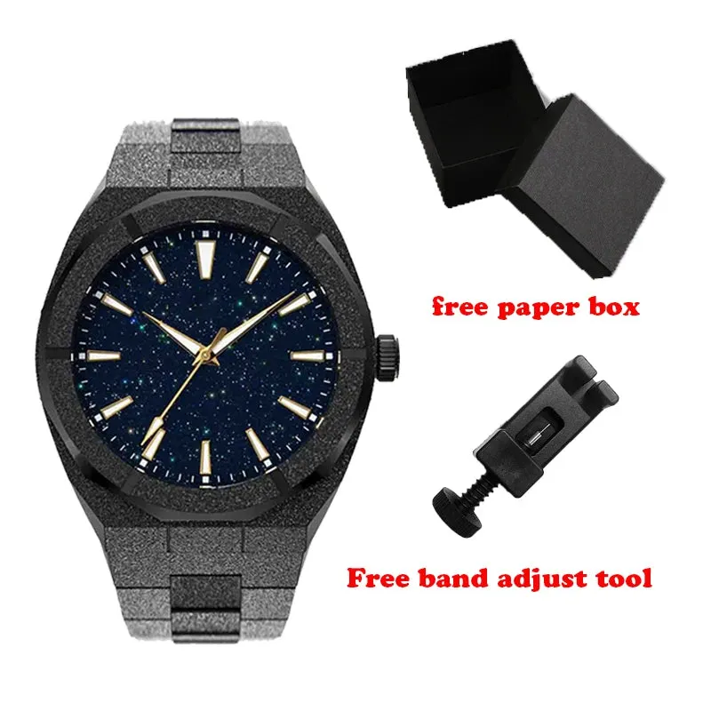 Glitter Star-Dust Minimalist Frosted Men Watch