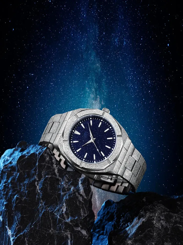Glitter Star-Dust Minimalist Frosted Men Watch