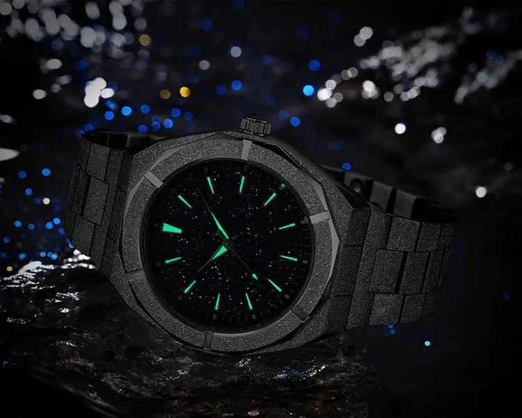Glitter Star-Dust Minimalist Frosted Men Watch