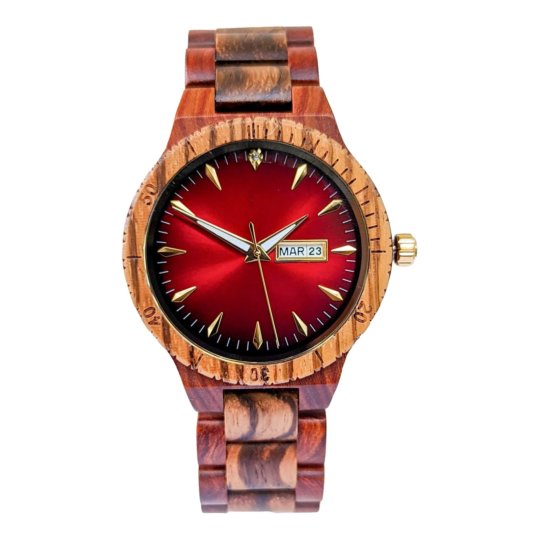 Groomsmen Set of 5 Wooden Watch Zebra | Justo