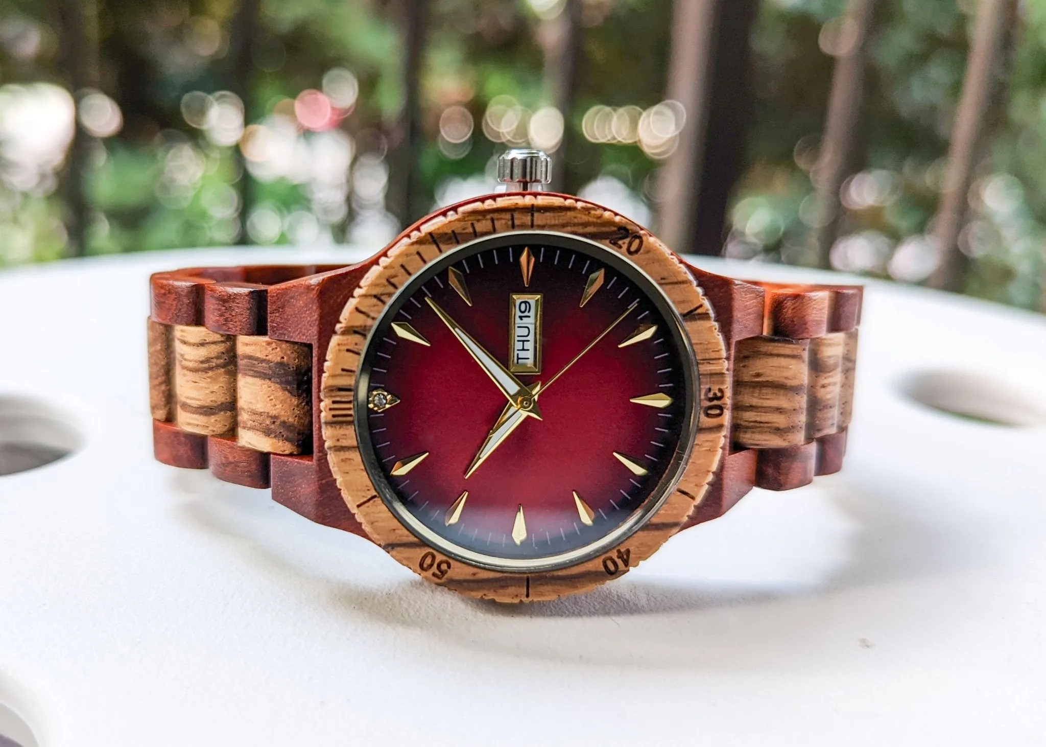 Groomsmen Set of 5 Wooden Watch Zebra | Justo