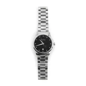 Gucci G- Timeless YA126456 Black Dial Stainless Steel Bracelet 38mm Watch