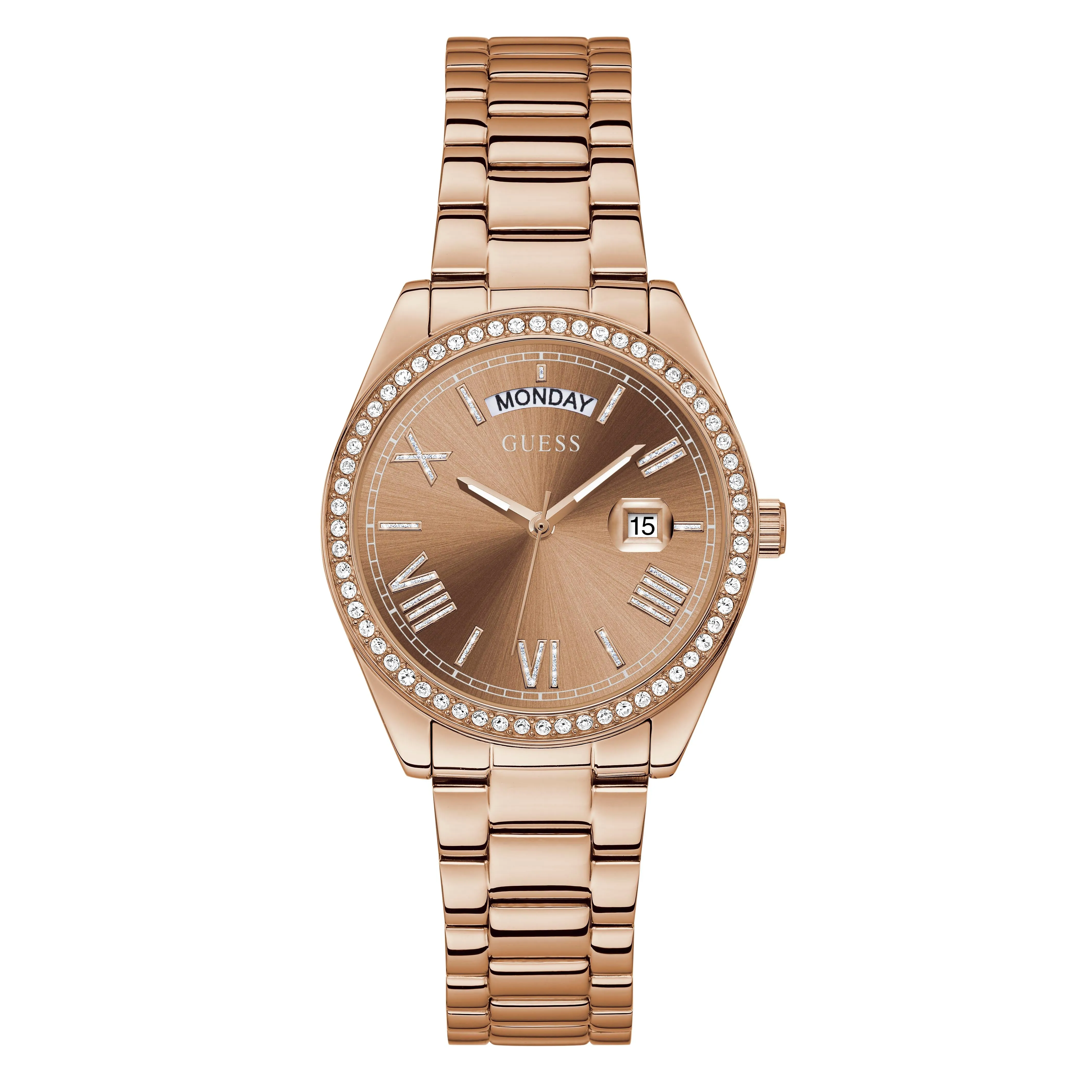 Guess Women's Watch Rose Gold Tone Case Quartz
