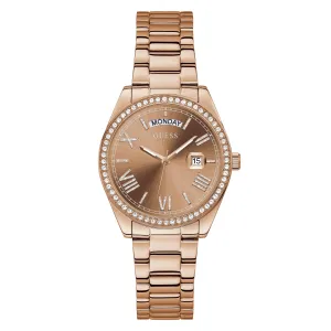 Guess Women's Watch Rose Gold Tone Case Quartz