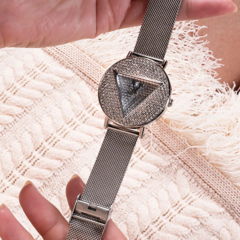 Guess Women's Watch Silver Tone Case Quartz